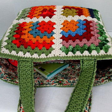 Mitered granny tote bag