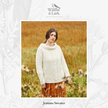 Jemima Sweater -  Jumper Knitting Pattern For Women in Willow & Lark Strath by Willow & Lark