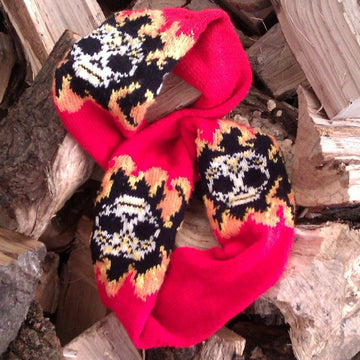 Flaming Skull Scarf