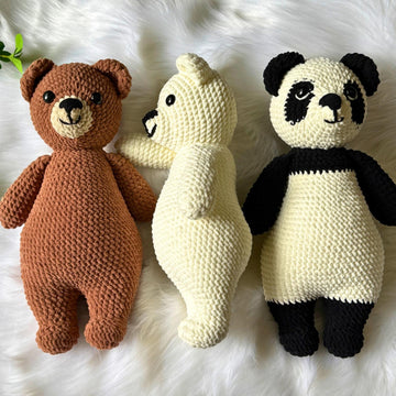 Bear Crochet Bundle: Teddy, Panda, Polar Bear Amigurumi (PDF Pattern)