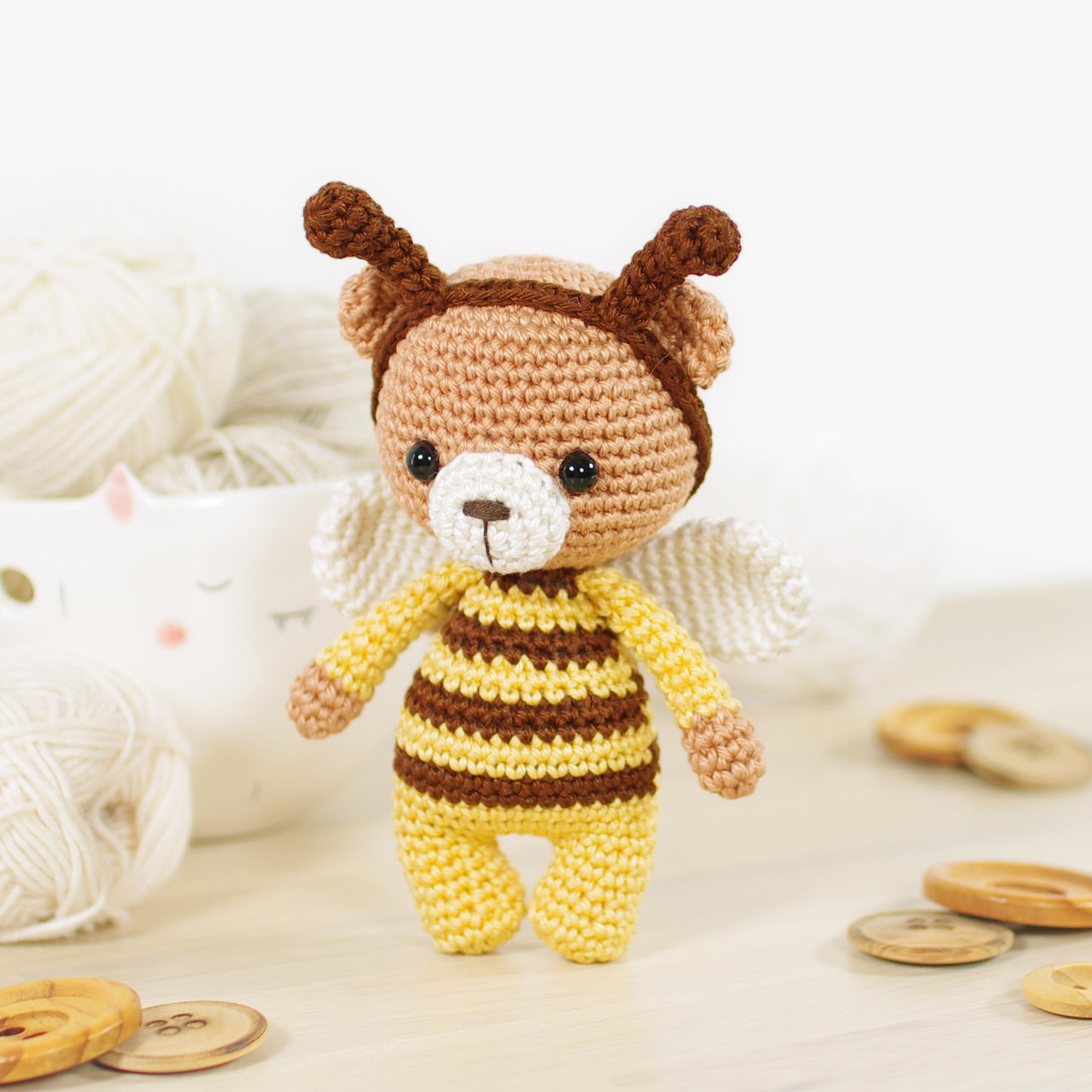 Little Teddy Bear in a Bee Costume
