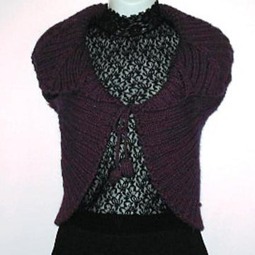 Purple Rotlaub Leaf Collar Shrug