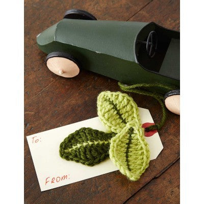 Leaf Card in Patons Classic Wool DK Superwash - Downloadable PDF