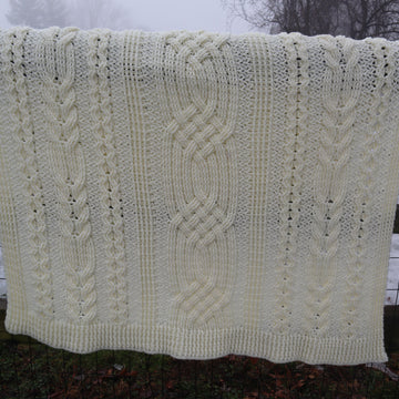 Bonnie's Winter Cabled Throw