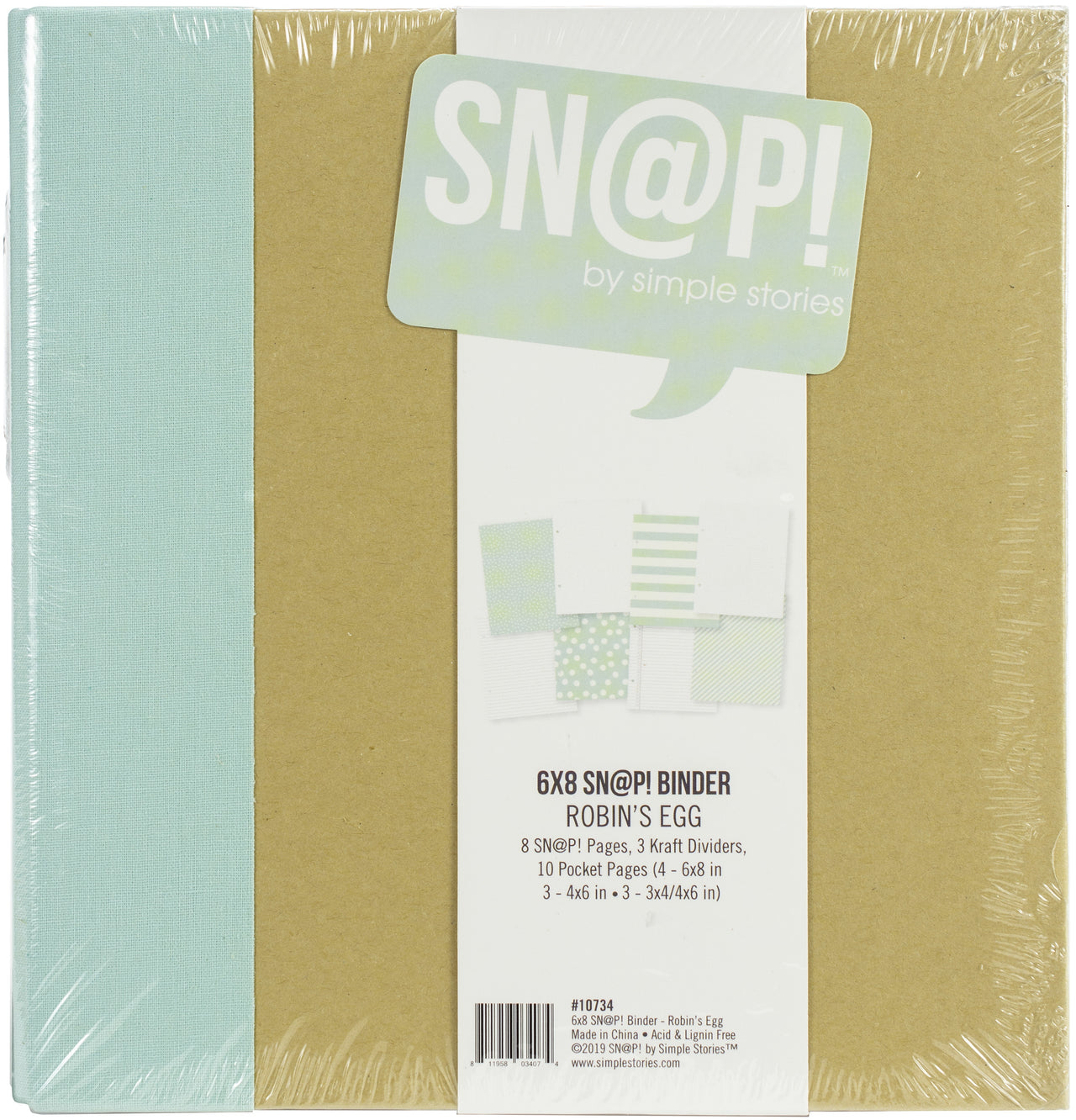 Simple Stories Sn@p! Binder 6"X8" - Robin's Egg