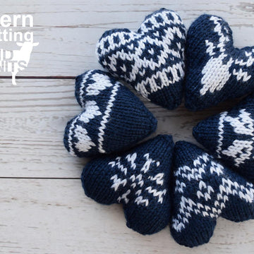 Knit Fair Isle Hearts