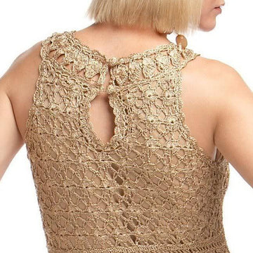 Easy Crochet HALTER Bohemian MIDI Dress.