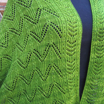 Ton Lace and Mock Cable Shawl