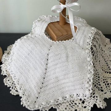 Baby Boy Christening Set Popcorn Stitch