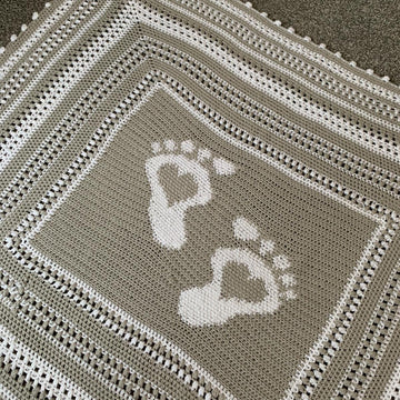 Footprint Baby Blanket