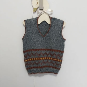 Vests - lovely fairisle designs in 4ply