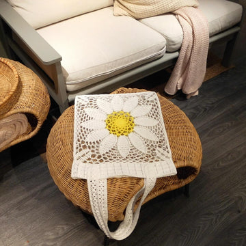 Tasche Shopper Einkaufsnetz Große Blume - dekorativ und vielseitig