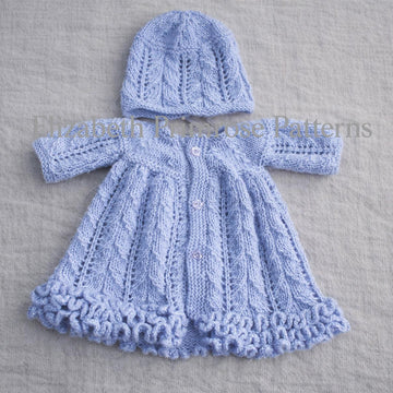 Triple Frill Doll Dress and Hat Knitting Pattern P59 – Elizabeth Primrose Patterns