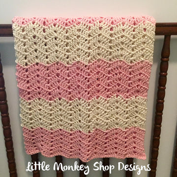 Peek a Boo Chevron Baby Blanket