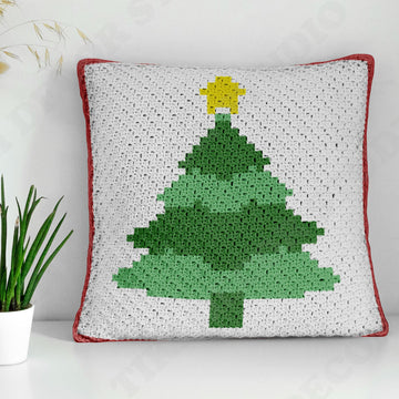 Christmas Tree Blanket & Pillow BUNDLE C2C Crochet Pattern