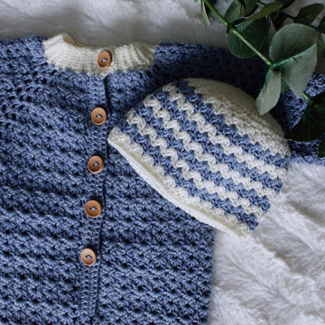 Newborn hat / beanie / Cluster V stitch
