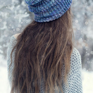 Blue Ribbed Beanie