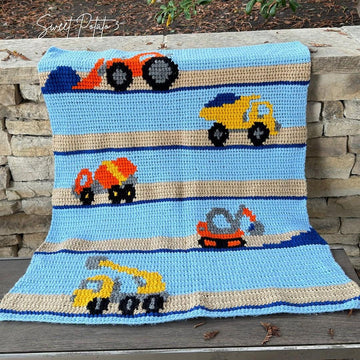 Construction Truck Baby Blanket