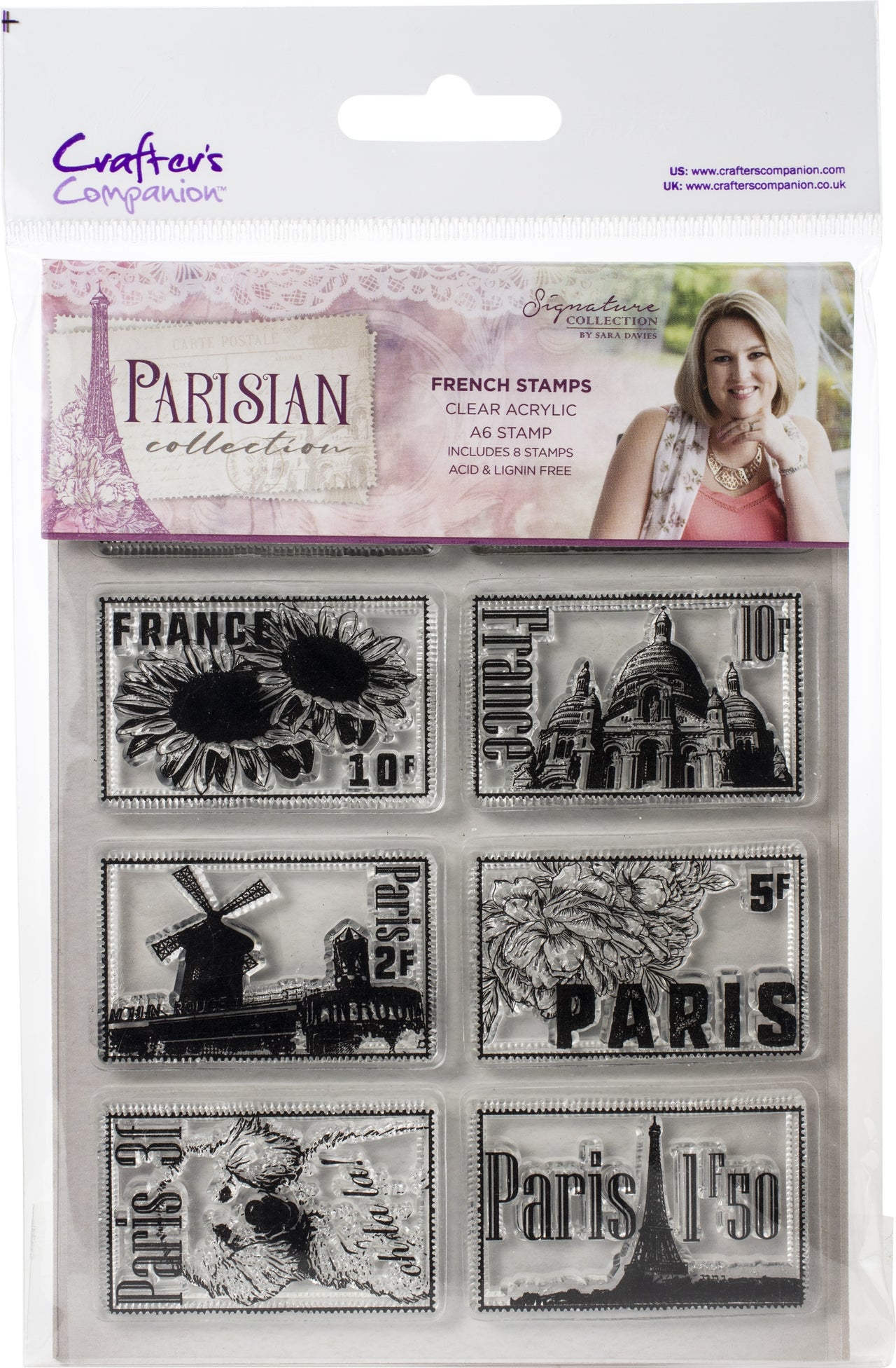 Crafter's Companion Parisian Clear Stamps - French Stamps