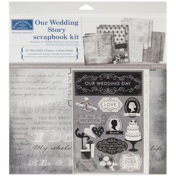 Karen Foster Scrapbook Page Kit 12"X12" - Our Wedding Story
