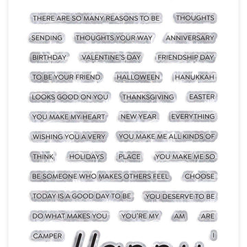 Photoplay Paper PhotoPlay Say It With Stamps Photopolymer Stamps - Happy