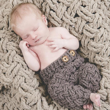 Diagonal Weave Baby Pants