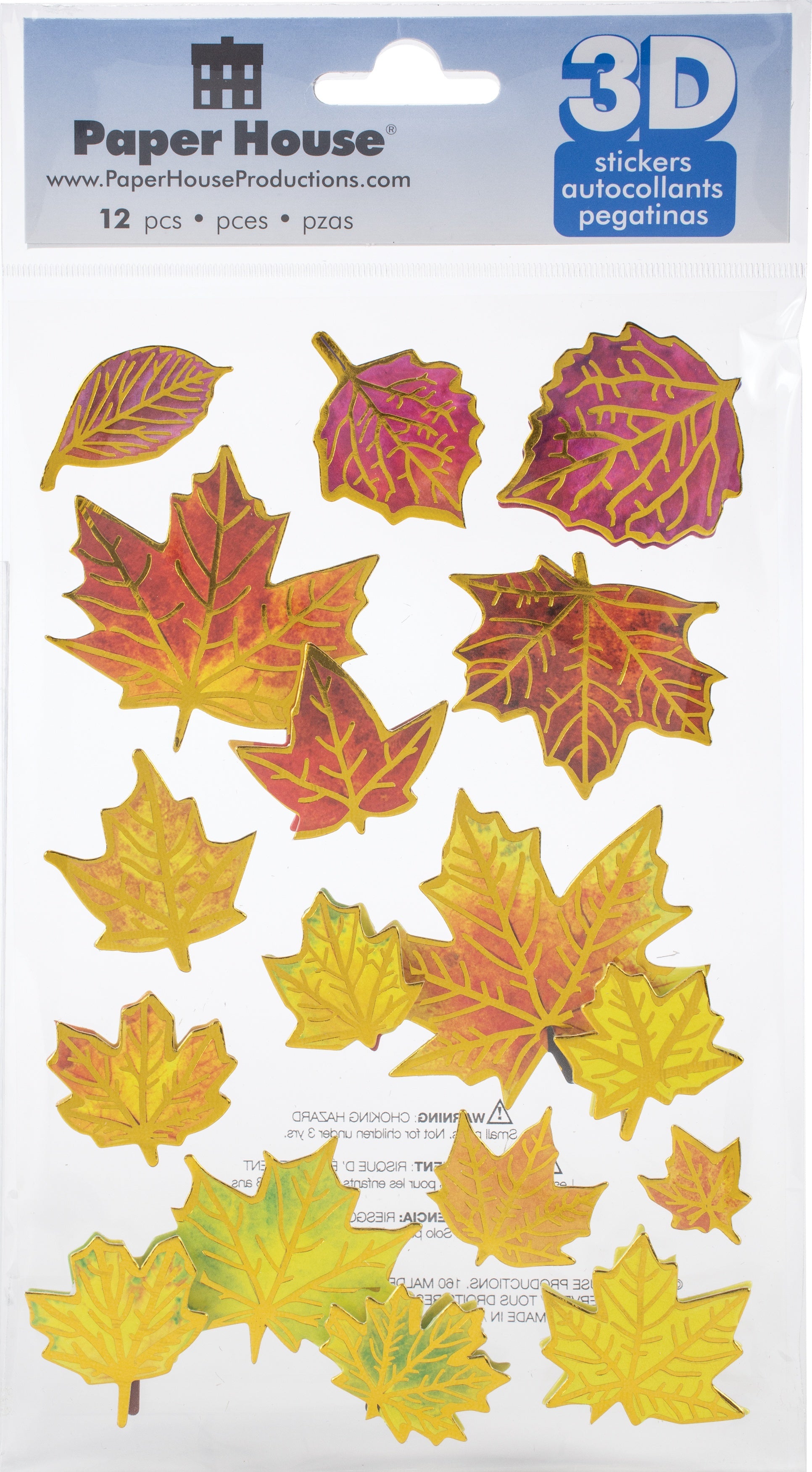 Paper House 3D Stickers - Fall Leaves