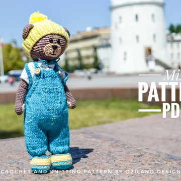 Barney bear amigurumi doll