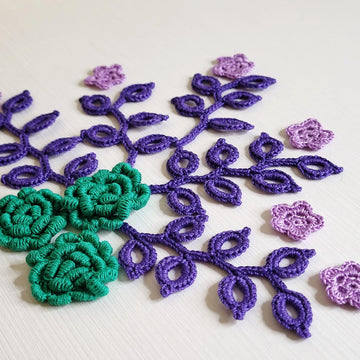 Purple branches and 3d clones knot flowers