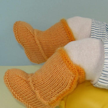 Baby Fur Trim Pull On Booties