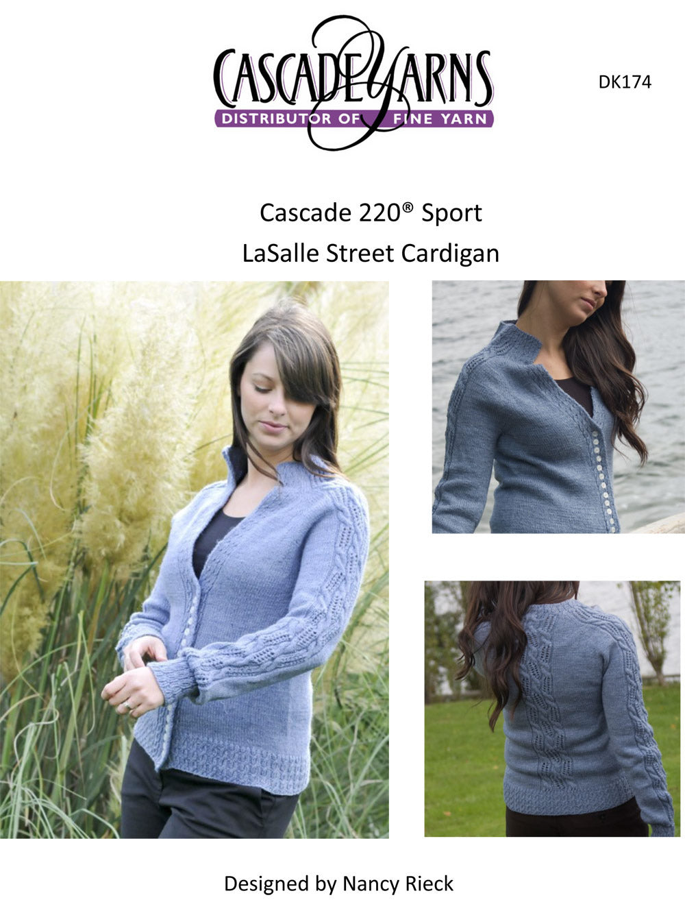 La Salle Street Cardigan in Cascade 220 Sport - DK174