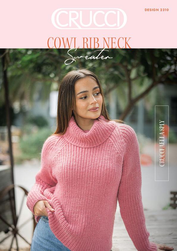 2310 Cowl Rib Neck Sweater
