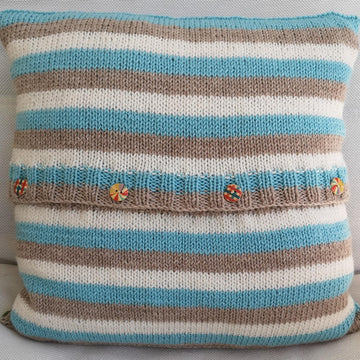 Sheep and Poppies Cushion