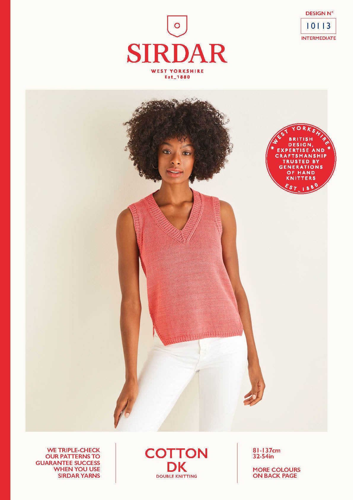 Ladies Top in Sirdar Cotton DK - 10113 - Leaflet