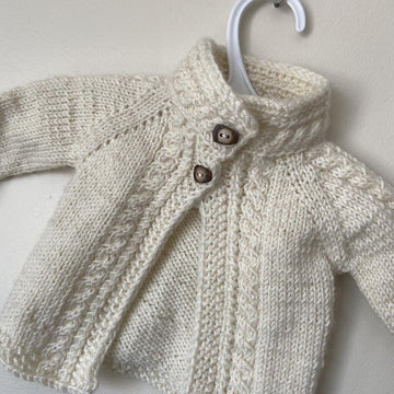 Gently Cabled Baby Cardigan