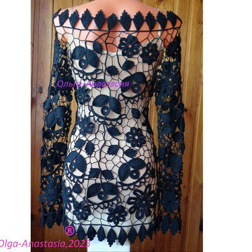 Black lace tunic Laura