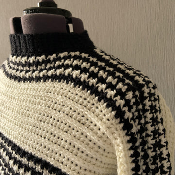 Houndstooth Stripe Sweater