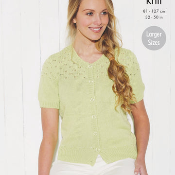 Cardigans Knitted in King Cole Bamboo Cotton DK - 5722 - Downloadable PDF