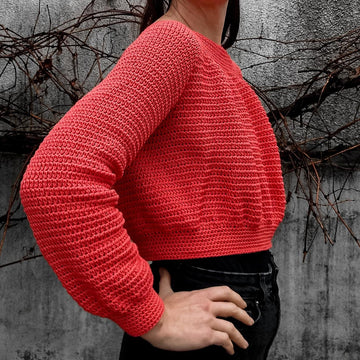 Puffy Ruffle Raglan Bliss Sweater