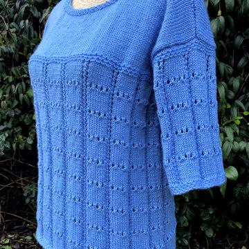 All Squared! Eyelet Sweater