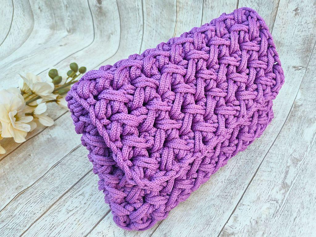 Origami One-Piece Textured Crochet Bag