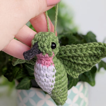 Hummingbird Crochet Pattern, Easy Crochet Amigurumi Bird Pattern, Crochet Keychain Pattern