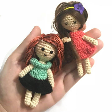 Crochet Doll Amigurumi . Tiny Mini Doll