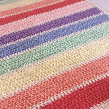 Soft Rainbow Stripes Baby Blanket