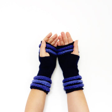 Ribbed Fingerless Mitts