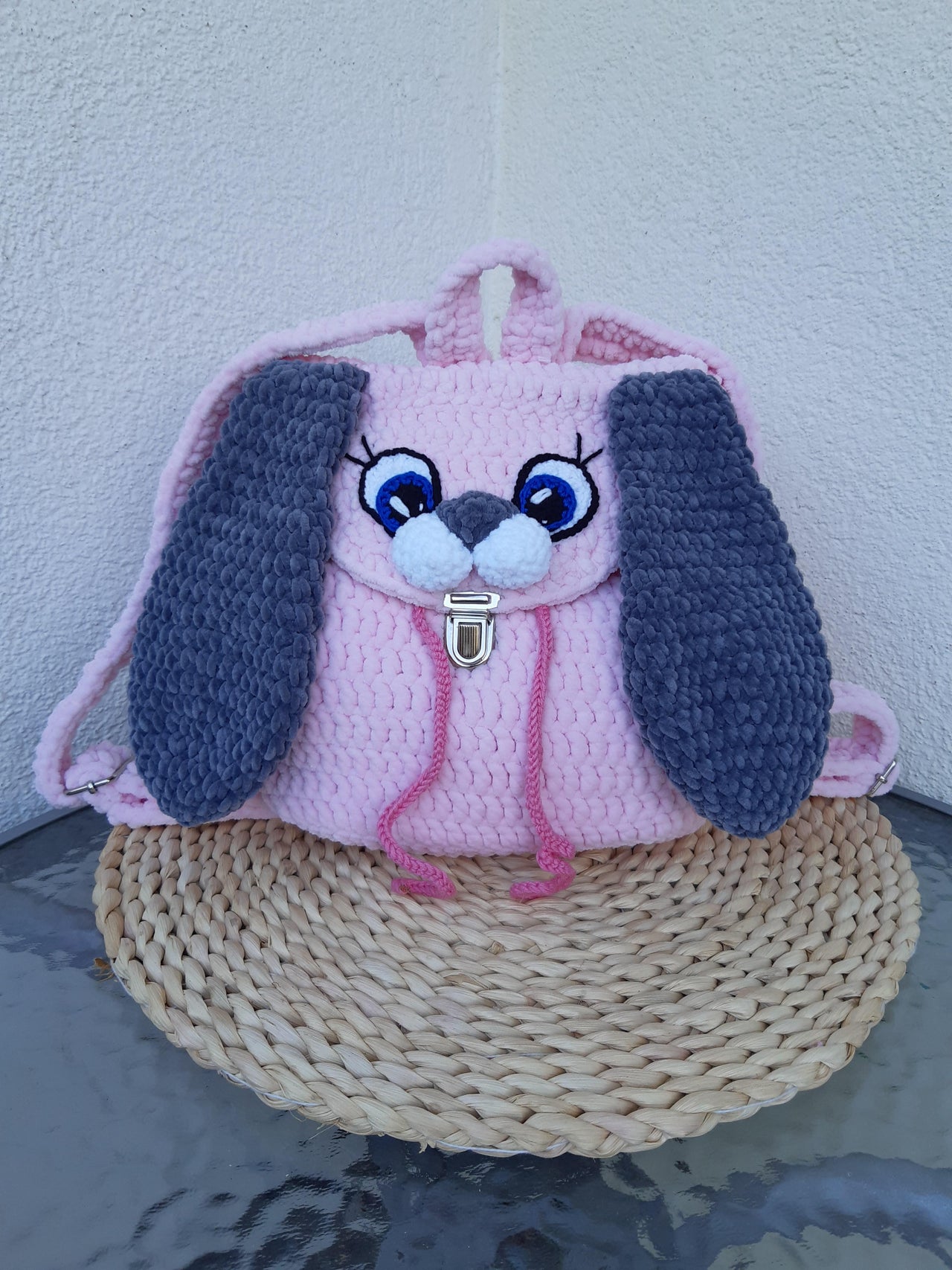 Crochet pattern bunny backpack