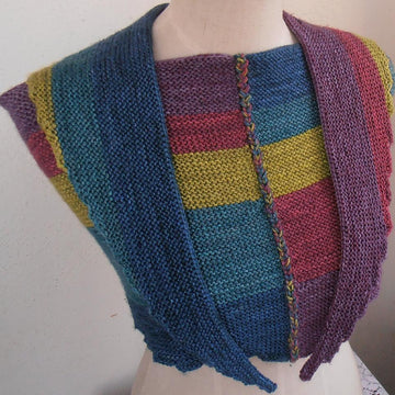 Color-Blocked-and-Seamed Scarf