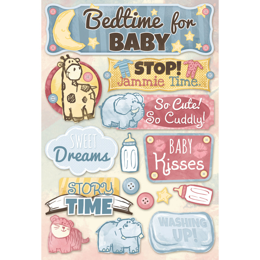 Karen Foster Cardstock Stickers - Bedtime For Baby