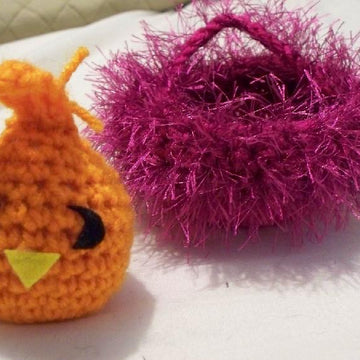 Baby Birds with Fuzzy Basket Toys