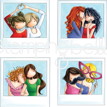 Stamping Bella Cling Stamps - Uptown Girl Snapshots Minis
